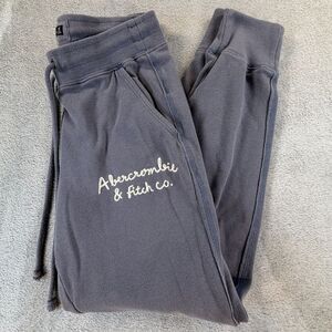 Abercrombie & Fitch Joggers Women Cozy Fleece Lounge Blue Gray XS